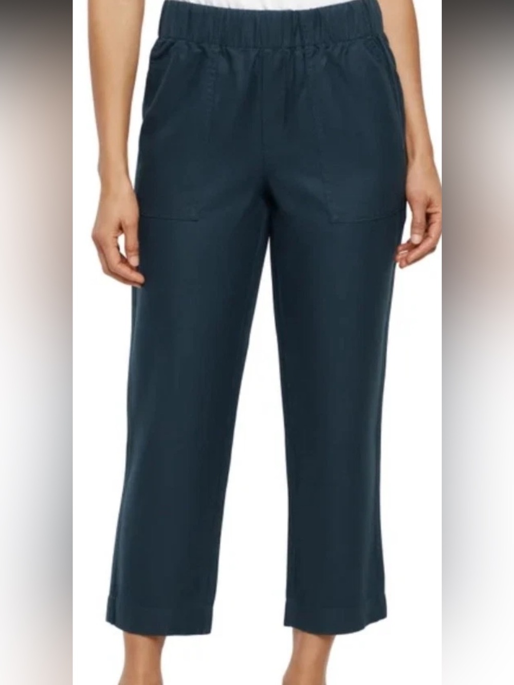 NWT - Banana Republic - Women’s Tapered Crop Pull-On Pants, Navy, Sz XXL
